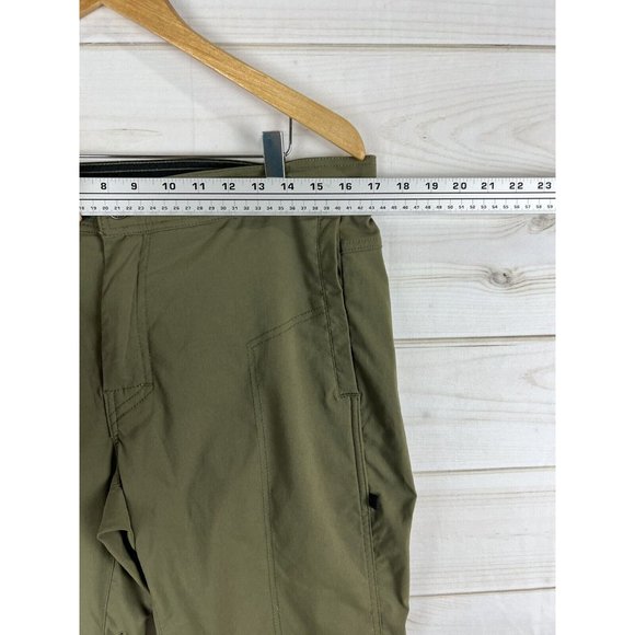 PRANA Pants Womens Medium Green Pillar Cropped Capri Pockets Hiking Excellent - Picture 4 of 9